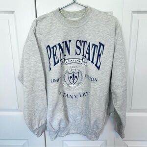 Vintage Penn State Dodger Gray Collegiate Crewneck Sweatshirt LARGE AS IS